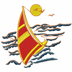 Boats Embroidery Design 9 Boats Embroidery Design 9